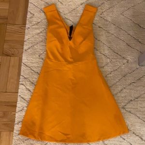 Orange mini dress